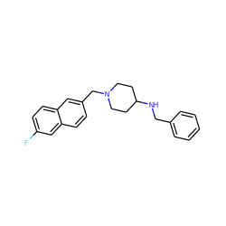 Fc1ccc2cc(CN3CCC(NCc4ccccc4)CC3)ccc2c1 ZINC000029123627