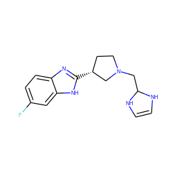 Fc1ccc2nc([C@@H]3CCN(CC4NC=CN4)C3)[nH]c2c1 ZINC001772642279