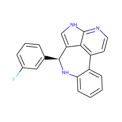 Fc1cccc([C@@H]2Nc3ccccc3-c3ccnc4[nH]cc2c34)c1 ZINC000045368270