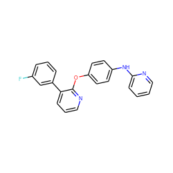 Fc1cccc(-c2cccnc2Oc2ccc(Nc3ccccn3)cc2)c1 ZINC000139397720