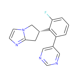 Fc1cccc(-c2cncnc2)c1[C@@H]1Cc2nccn2C1 ZINC000040875465