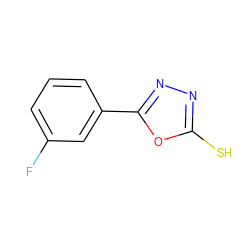 Fc1cccc(-c2nnc(S)o2)c1 ZINC000020159262