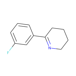 Fc1cccc(C2=NCCCC2)c1 ZINC000196002178