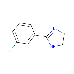 Fc1cccc(C2=NCCN2)c1 ZINC000013806054