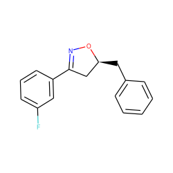 Fc1cccc(C2=NO[C@@H](Cc3ccccc3)C2)c1 ZINC000095582843