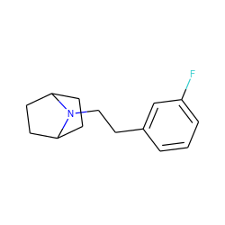 Fc1cccc(CCN2C3CCC2CC3)c1 ZINC000084758055