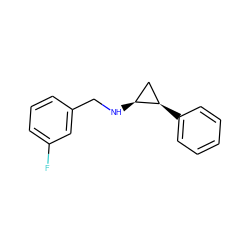 Fc1cccc(CN[C@H]2C[C@H]2c2ccccc2)c1 ZINC000044423826