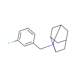 Fc1cccc(CN2C3CC4CC(C3)CC2C4)c1 ZINC000072104704