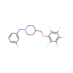 Fc1cccc(CN2CCC(COc3c(F)c(F)c(F)c(F)c3F)CC2)c1 ZINC000013605819