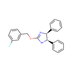 Fc1cccc(COC2=N[C@@H](c3ccccc3)[C@@H](c3ccccc3)N2)c1 ZINC000043067792