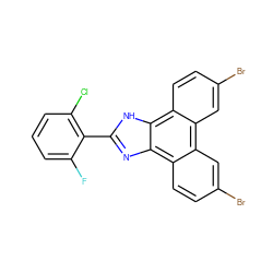 Fc1cccc(Cl)c1-c1nc2c3ccc(Br)cc3c3cc(Br)ccc3c2[nH]1 ZINC000045257079