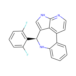 Fc1cccc(F)c1[C@@H]1Nc2ccccc2-c2ccnc3[nH]cc1c23 ZINC000045370741