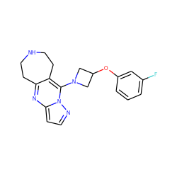 Fc1cccc(OC2CN(c3c4c(nc5ccnn35)CCNCC4)C2)c1 ZINC000066112015