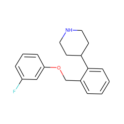 Fc1cccc(OCc2ccccc2C2CCNCC2)c1 ZINC000045287058