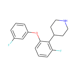 Fc1cccc(Oc2cccc(F)c2C2CCNCC2)c1 ZINC000045287074