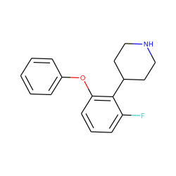 Fc1cccc(Oc2ccccc2)c1C1CCNCC1 ZINC000045286471