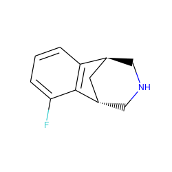 Fc1cccc2c1[C@H]1CNC[C@H]2C1 ZINC000101032463