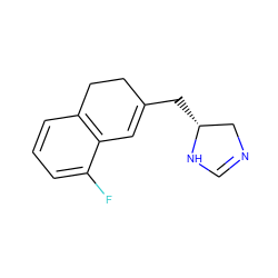 Fc1cccc2c1C=C(C[C@@H]1CN=CN1)CC2 ZINC000013862056