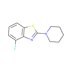 Fc1cccc2sc(N3CCCCC3)nc12 ZINC000004111253