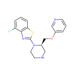 Fc1cccc2sc(N3CCNC[C@@H]3COc3cccnc3)nc12 ZINC000114574572