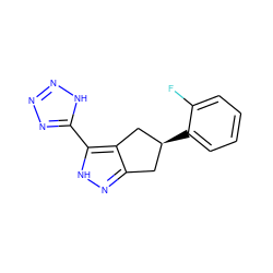 Fc1ccccc1[C@H]1Cc2n[nH]c(-c3nnn[nH]3)c2C1 ZINC000040379138