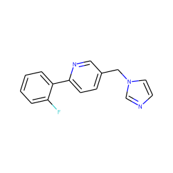 Fc1ccccc1-c1ccc(Cn2ccnc2)cn1 ZINC000084596466