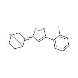 Fc1ccccc1-c1cn([C@H]2CN3CCC2CC3)nn1 ZINC000143636117