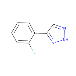 Fc1ccccc1-c1cn[nH]n1 ZINC000034027365