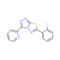 Fc1ccccc1-c1nn2c(-c3ccccn3)nnc2s1 ZINC000009050559