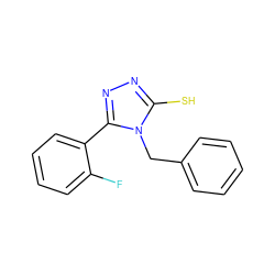 Fc1ccccc1-c1nnc(S)n1Cc1ccccc1 ZINC000002485053