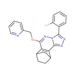 Fc1ccccc1-c1nnc2c3c(c(OCc4ccccn4)nn12)C1CCC3CC1 ZINC000013610200