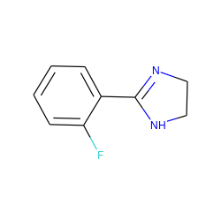 Fc1ccccc1C1=NCCN1 ZINC000013806060