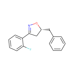 Fc1ccccc1C1=NO[C@H](Cc2ccccc2)C1 ZINC000095581116