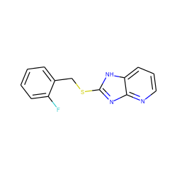 Fc1ccccc1CSc1nc2ncccc2[nH]1 ZINC000013113601