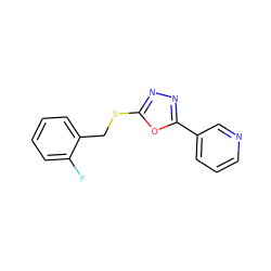 Fc1ccccc1CSc1nnc(-c2cccnc2)o1 ZINC000000905512