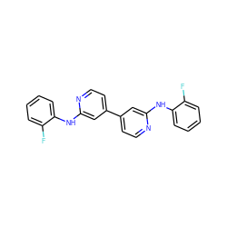 Fc1ccccc1Nc1cc(-c2ccnc(Nc3ccccc3F)c2)ccn1 ZINC000028571375