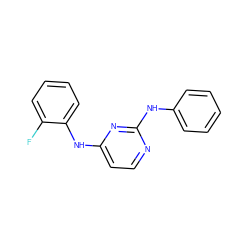 Fc1ccccc1Nc1ccnc(Nc2ccccc2)n1 ZINC000089469976