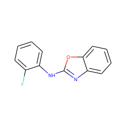 Fc1ccccc1Nc1nc2ccccc2o1 ZINC000001424497