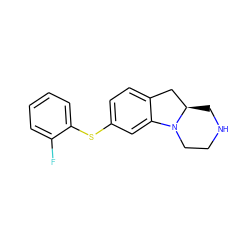 Fc1ccccc1Sc1ccc2c(c1)N1CCNC[C@@H]1C2 ZINC000071280530