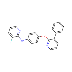 Fc1cccnc1Nc1ccc(Oc2ncccc2-c2ccccc2)cc1 ZINC000139295212