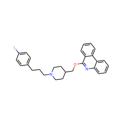 Ic1ccc(CCCN2CCC(COc3nc4ccccc4c4ccccc34)CC2)cc1 ZINC000095576504