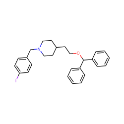 Ic1ccc(CN2CCC(CCOC(c3ccccc3)c3ccccc3)CC2)cc1 ZINC000013472265