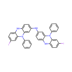 Ic1ccc2c(c1)N(c1ccccc1)c1cc(Nc3ccc4c(c3)N(c3ccccc3)c3cc(I)ccc3N4)ccc1N2 ZINC000167113579