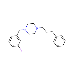 Ic1cccc(CN2CCN(CCCc3ccccc3)CC2)c1 ZINC000029132760