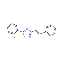 Ic1ccccc1-c1nc(/C=C/c2ccccc2)no1 ZINC000072138508