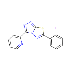 Ic1ccccc1-c1nn2c(-c3ccccn3)nnc2s1 ZINC000010312372