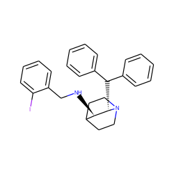 Ic1ccccc1CN[C@@H]1C2CCN(CC2)[C@H]1C(c1ccccc1)c1ccccc1 ZINC000019362700