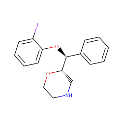 Ic1ccccc1O[C@@H](c1ccccc1)[C@@H]1CNCCO1 ZINC000028881075