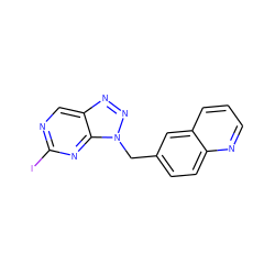 Ic1ncc2nnn(Cc3ccc4ncccc4c3)c2n1 ZINC000139851286