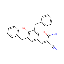 N#C/C(=C/c1cc(Cc2ccccc2)c(O)c(Cc2ccccc2)c1)C(N)=O ZINC000040949547